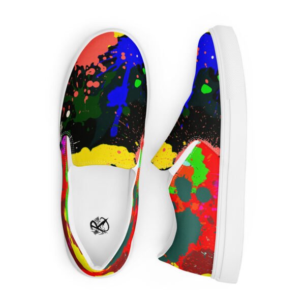 Tennis en toile sans lacets femme "Paint" – Image 3