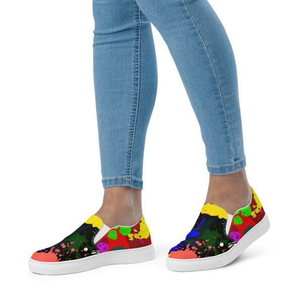 Tennis en toile sans lacets femme "Paint" – Image 2